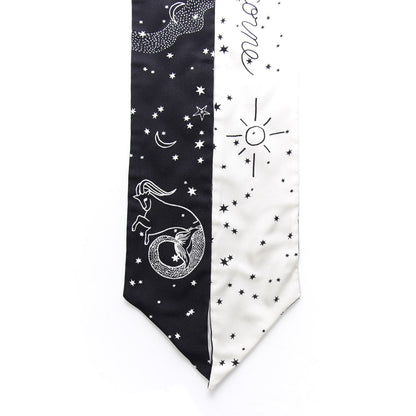 Christian Dior Silk Zodiac Capricorn Mitzah Scarf Black 3 of 3