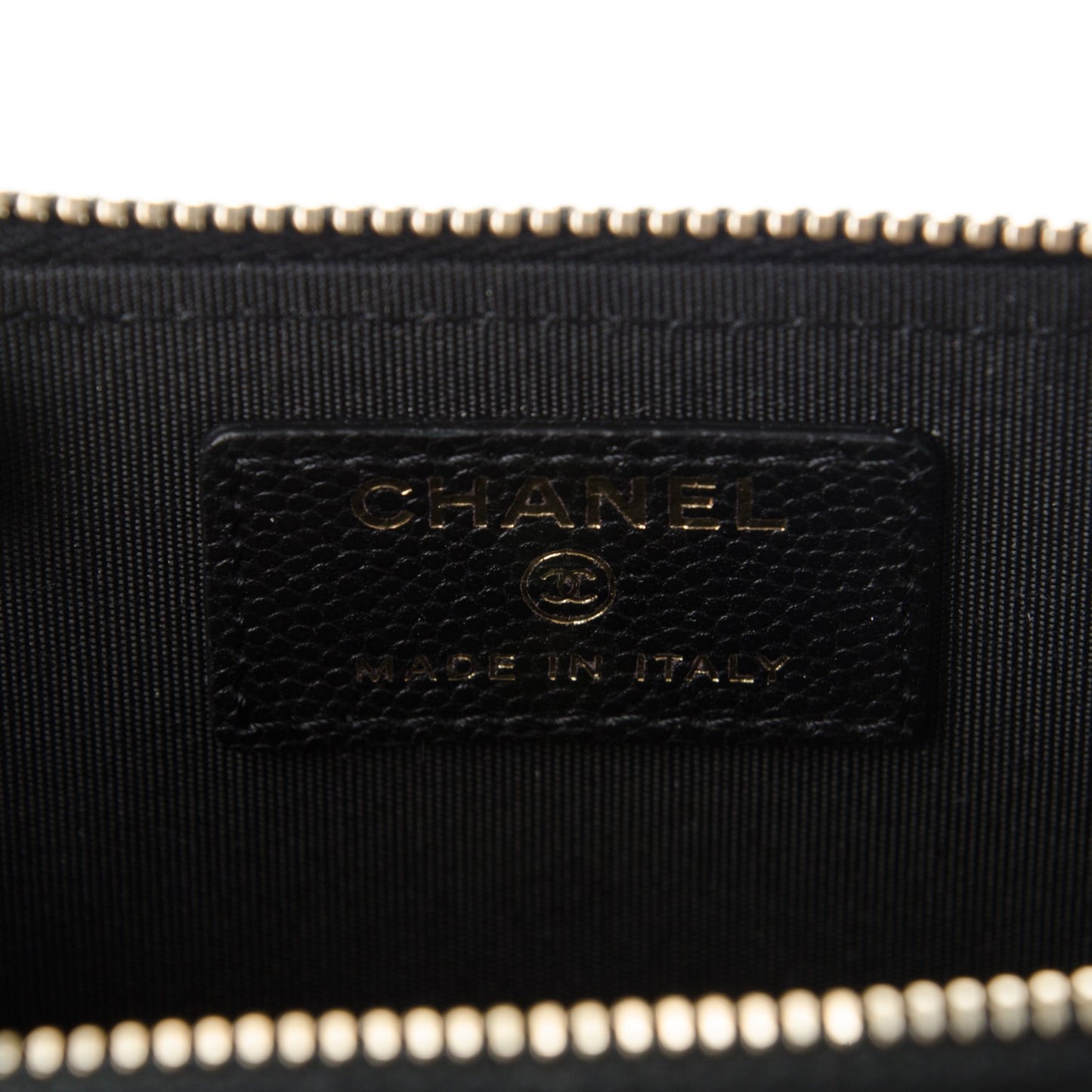 Caviar Camellia Embossed Key Holder Case Black