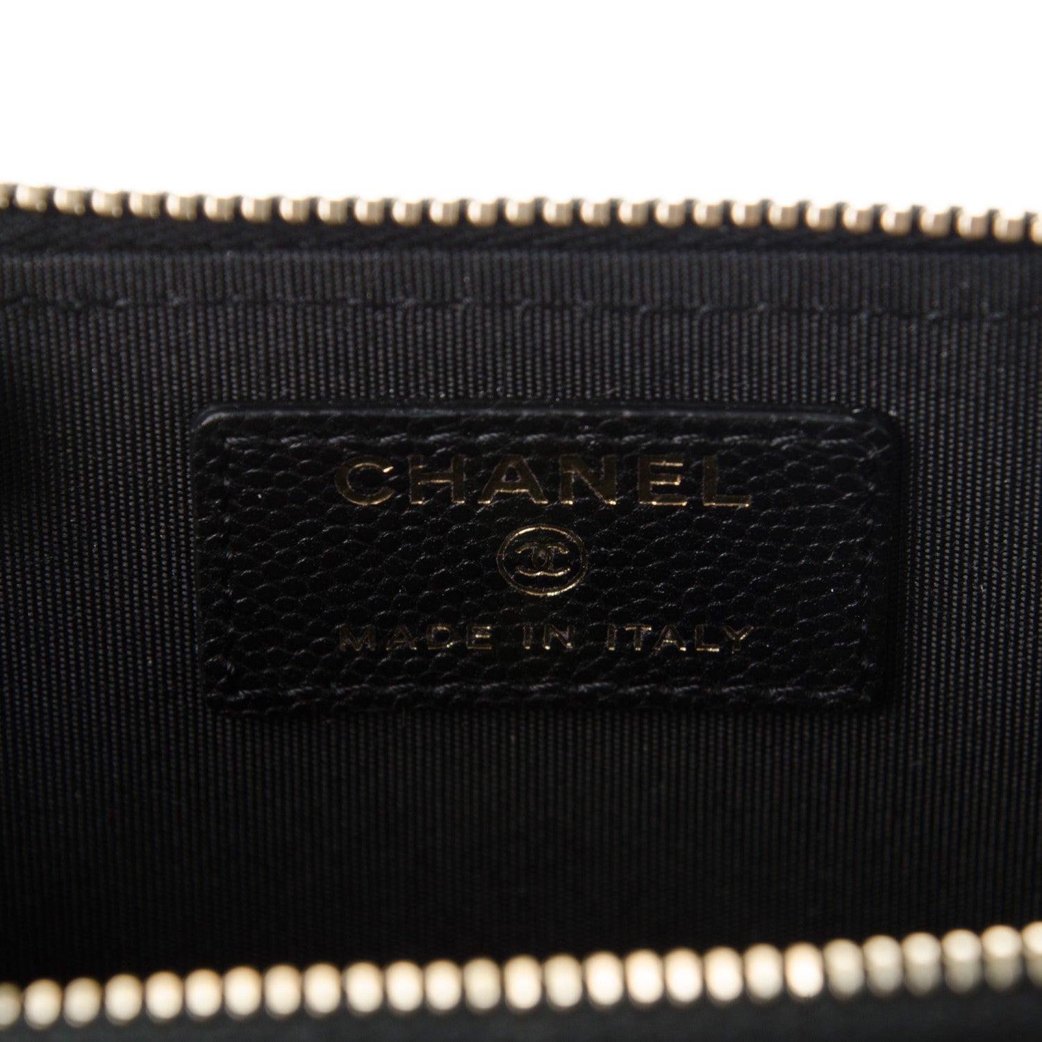Chanel Caviar Camellia Embossed Key Holder Case Black 6 of 7