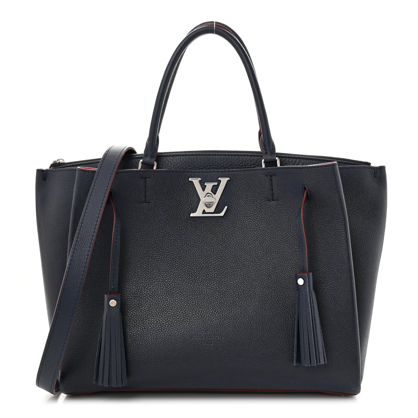 Calfskin Lockmeto Marine Rouge