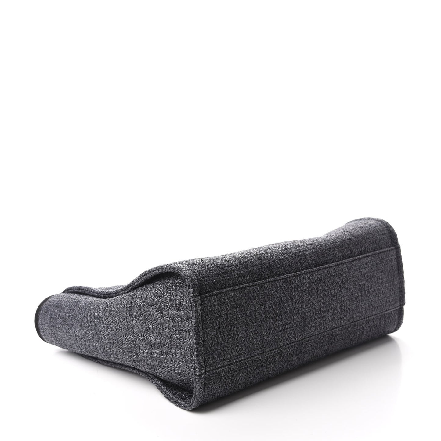 Woven Straw Raffia Small Deauville Tote Charcoal