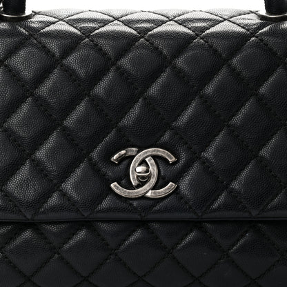 Chanel Caviar Quilted Small Coco Handle Flap Black 7 of 9