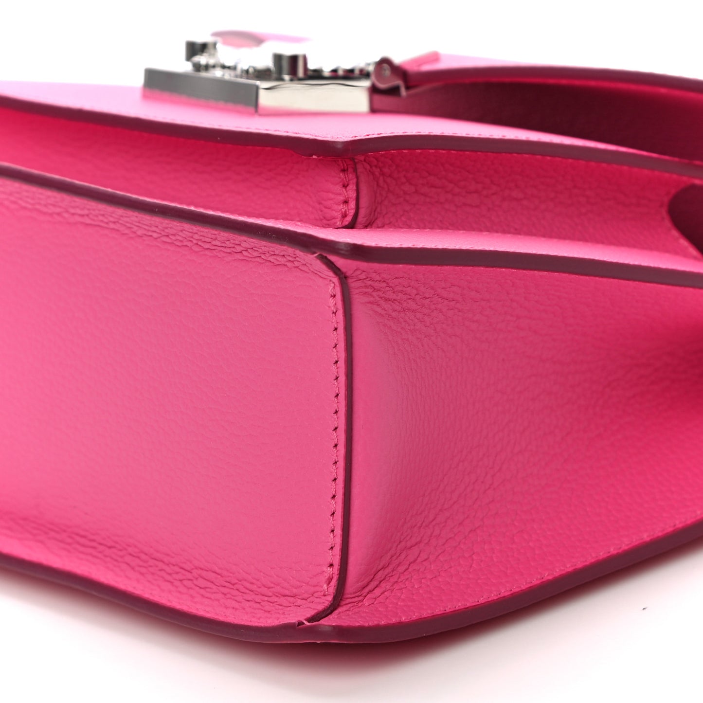 Grained Calfskin Small Patricia Satchel Sugar Pink