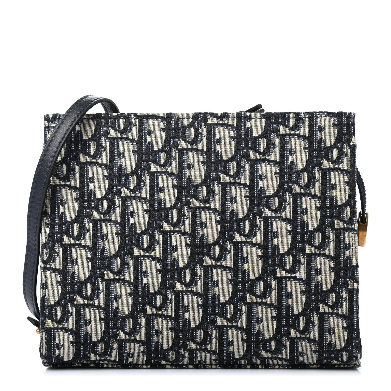 Christian Dior Oblique Zipped Pouch Clutch Blue 1 of 7