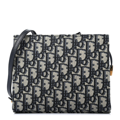 Christian Dior Oblique Zipped Pouch Clutch Blue 1 of 7