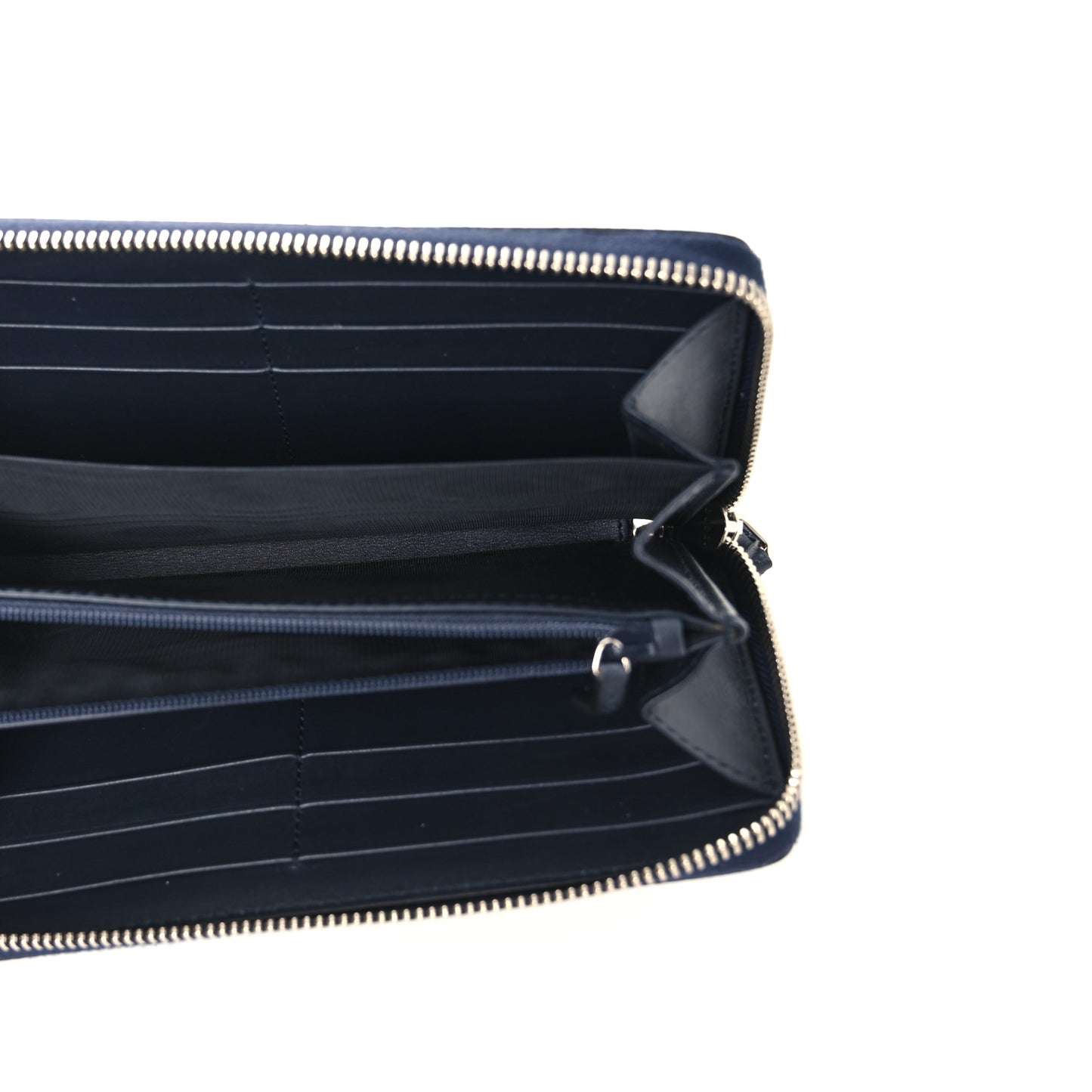 GG Supreme Monogram Web Zip Around Wallet Beige Blue