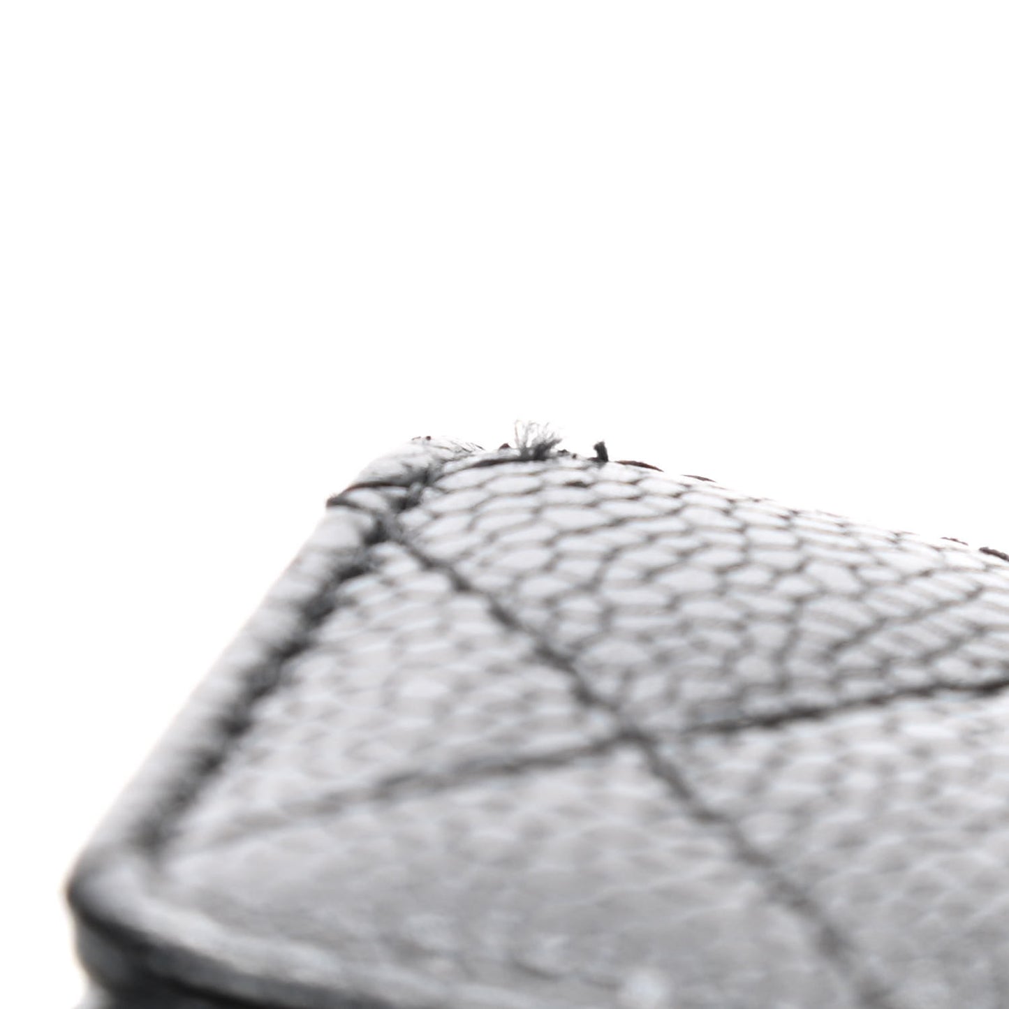 Caviar Quilted Flap Card Holder Black