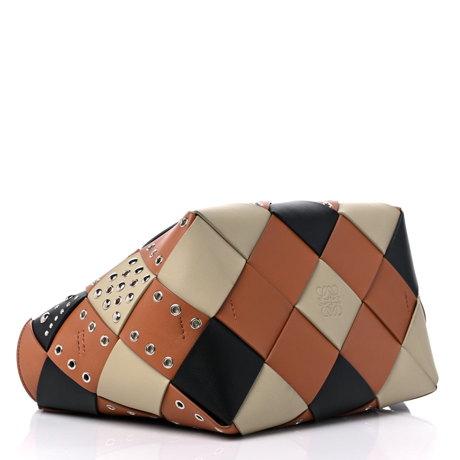 Loewe Calfskin Woven Studded Basket Surplus Bag Multicolor 4 of 12
