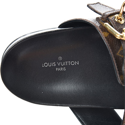 Louis Vuitton Monogram Bom Dia Mule Sandals 37 Black 10 of 12