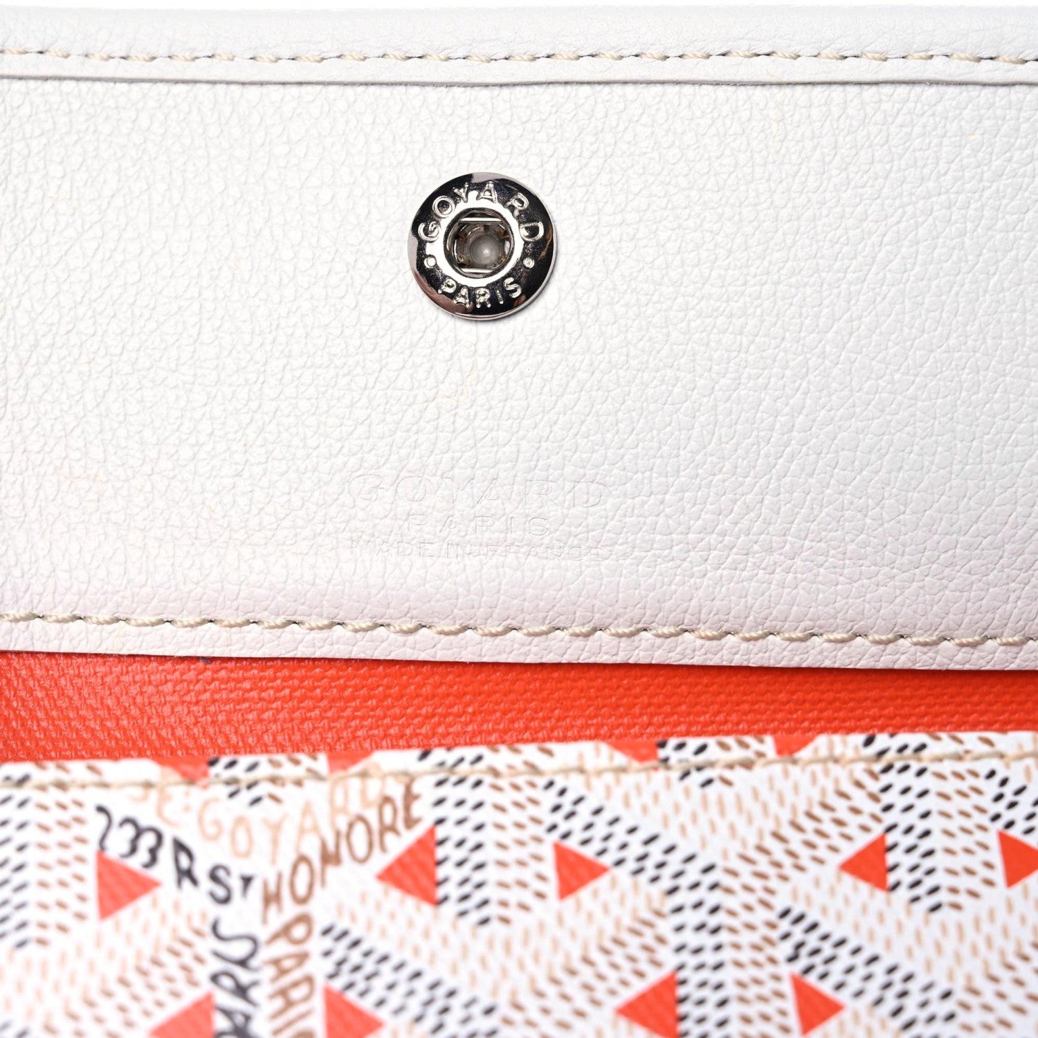 Goyard Goyardine Saint Louis Claire Voie PM White Orange 6 of 9