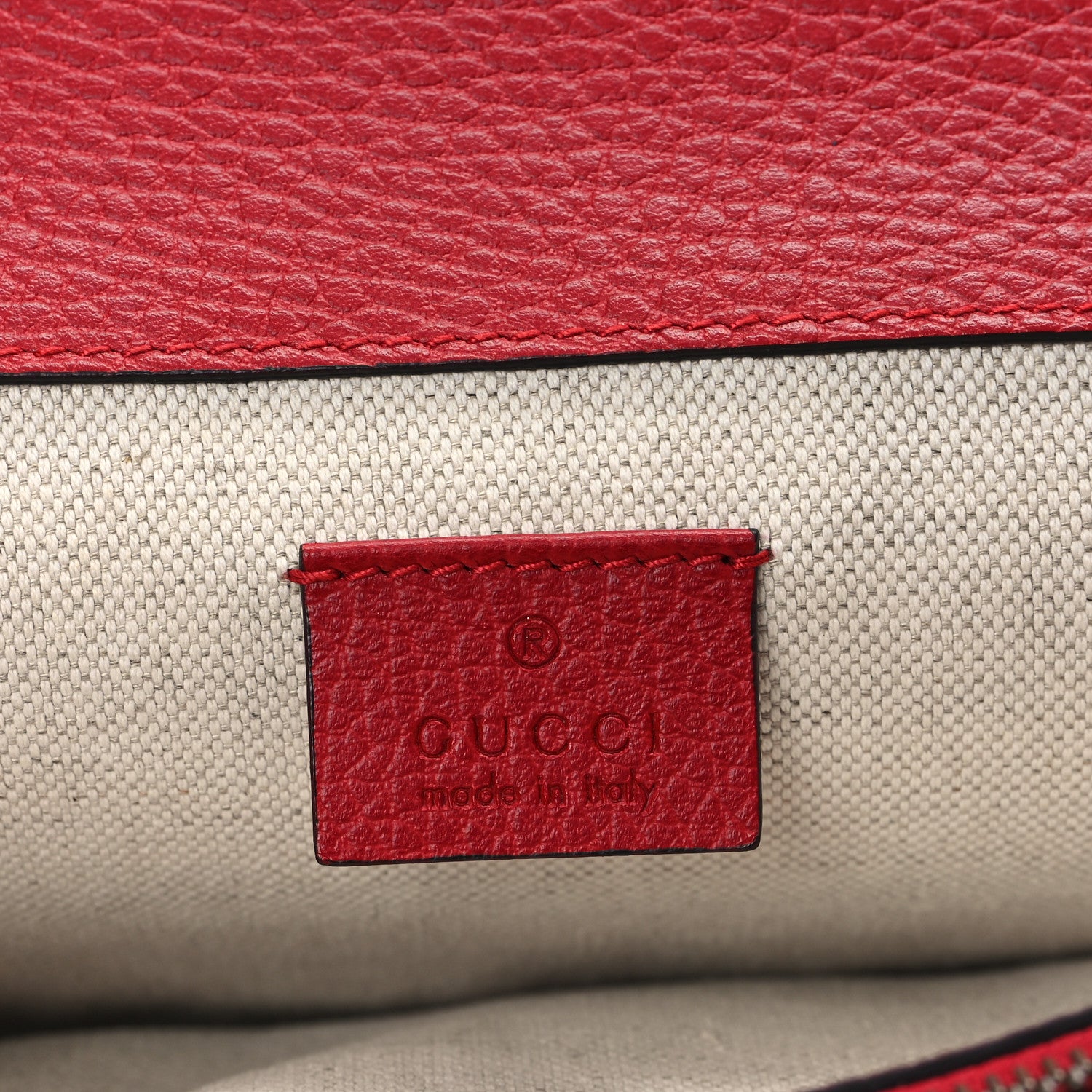 Gucci Dollar Calfskin Swarovski Crystal Small Dionysus Shoulder Bag Hibiscus Red 6 of 10