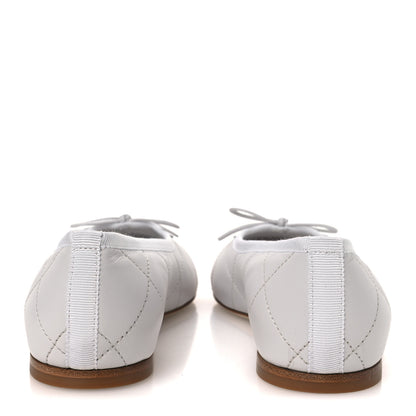 Chanel Lambskin Quilted CC Cambon Ballet Flats 36.5 Black White 6 of 11