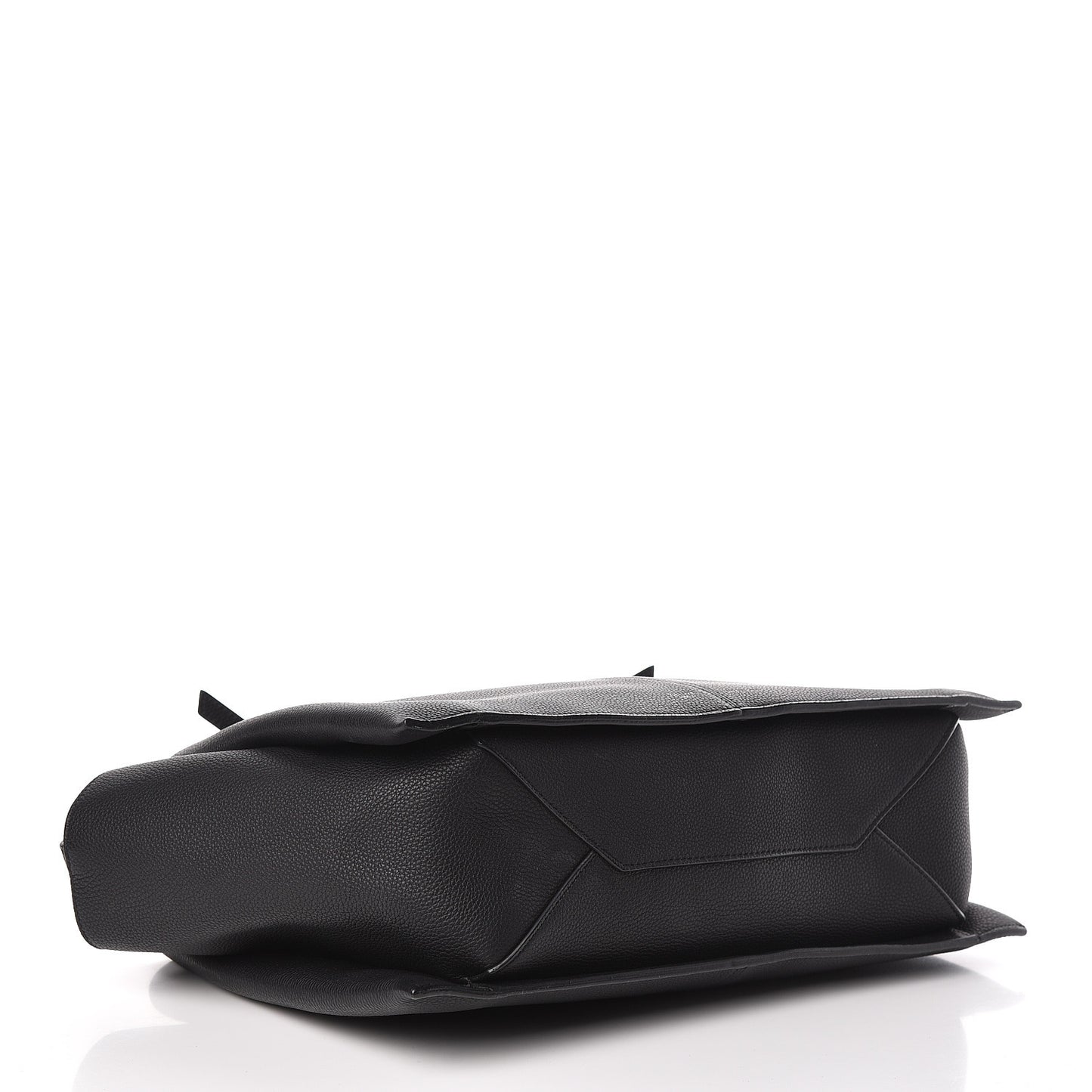 Baby Grained Calfskin Medium Tri-Fold Bag Black