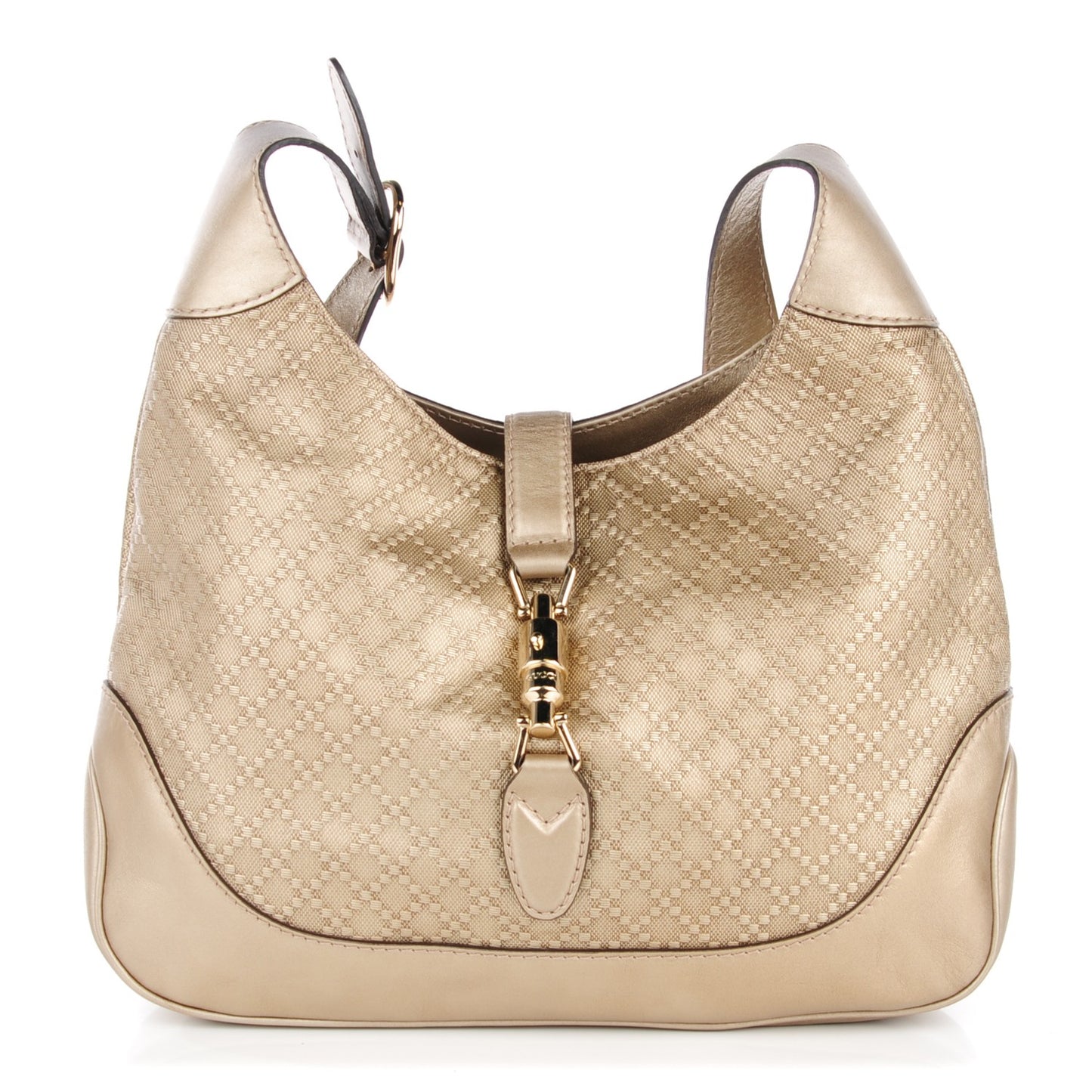 Diamante Medium New Jackie Shoulder Bag Champagne