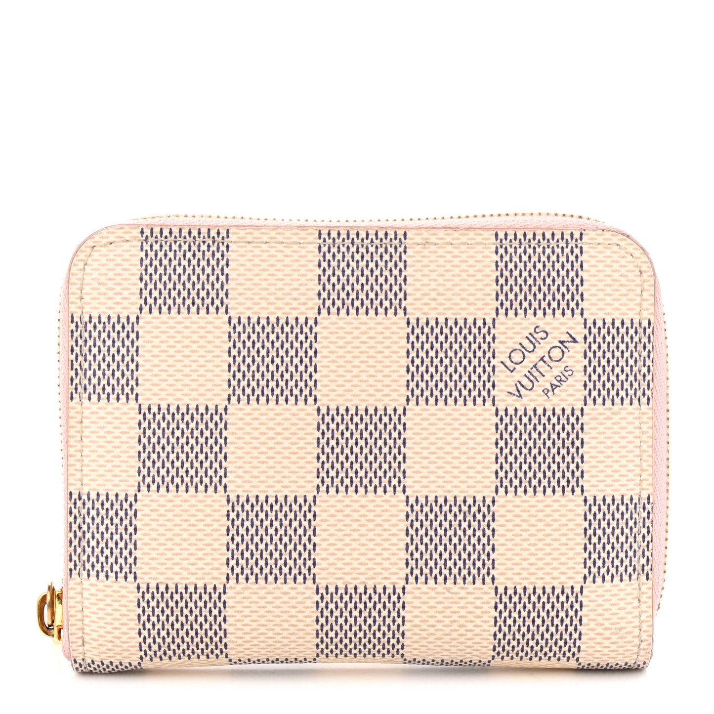 Damier Azur Zippy Coin Purse Rose Ballerine