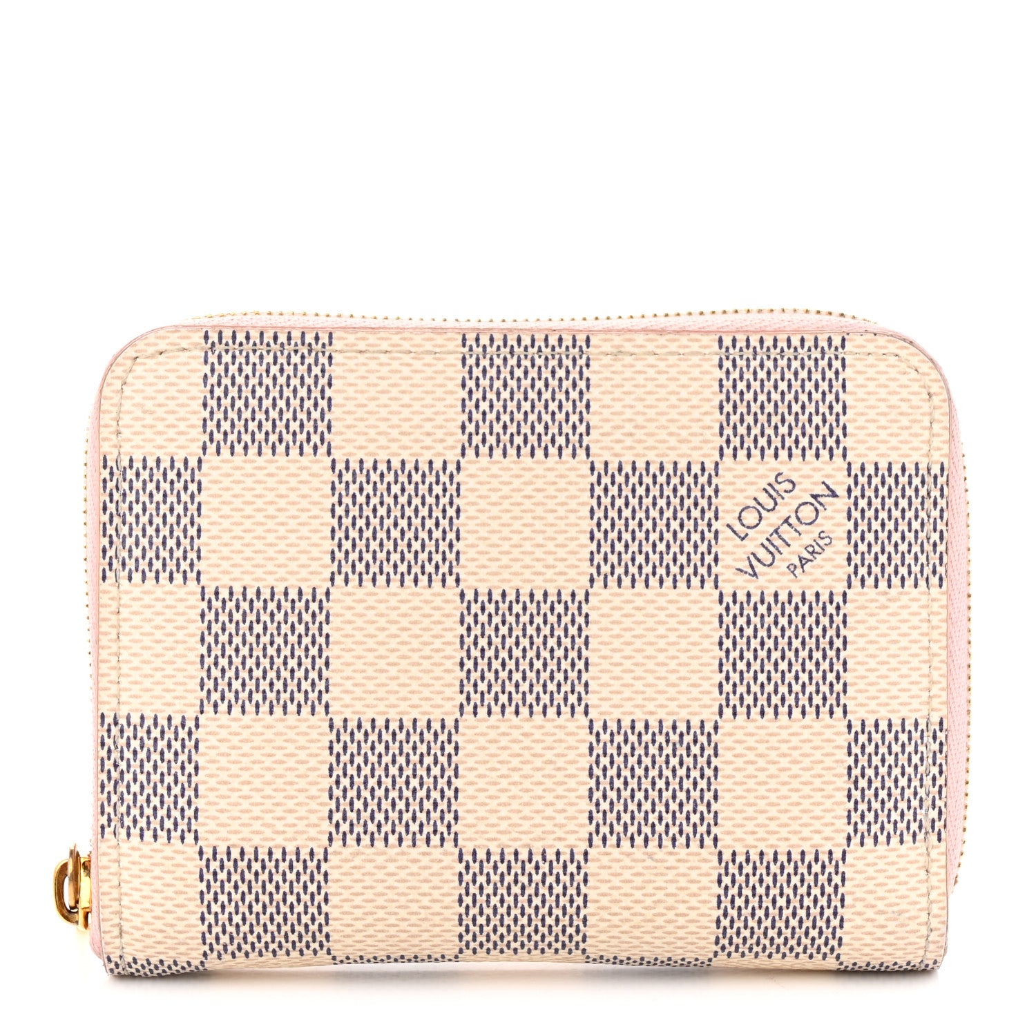 Louis Vuitton Damier Azur Zippy Coin Purse Rose Ballerine 1 of 12