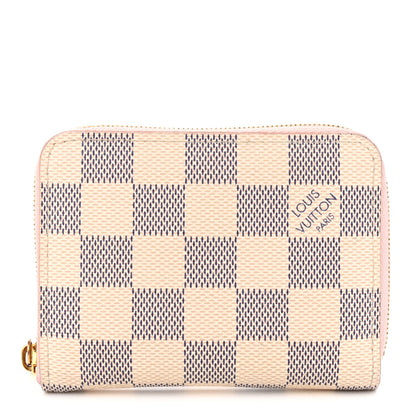 Louis Vuitton Damier Azur Zippy Coin Purse Rose Ballerine 1 of 12