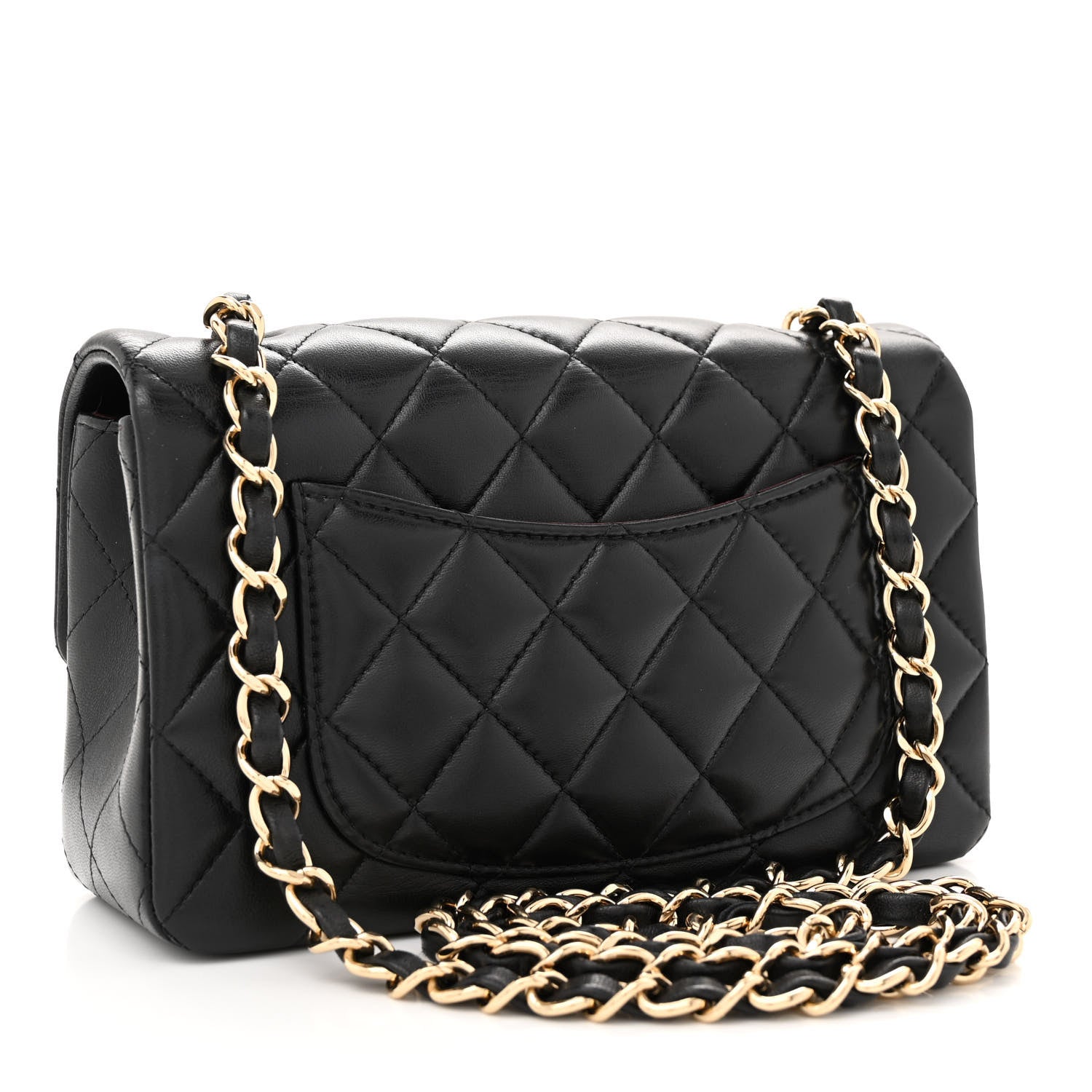 Chanel Lambskin Quilted Mini Rectangular Flap Black 3 of 11