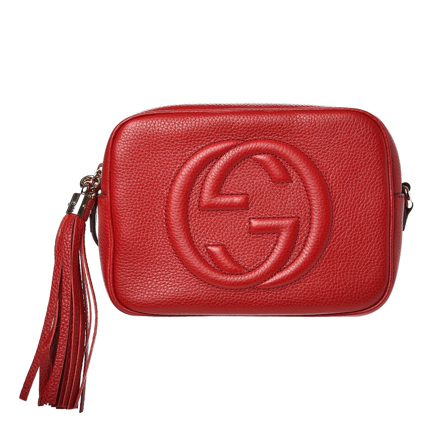 Gucci Pebbled Calfskin Small Soho Disco Bag Vibrant Red 1 of 7