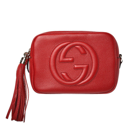 Gucci Pebbled Calfskin Small Soho Disco Bag Vibrant Red 1 of 7