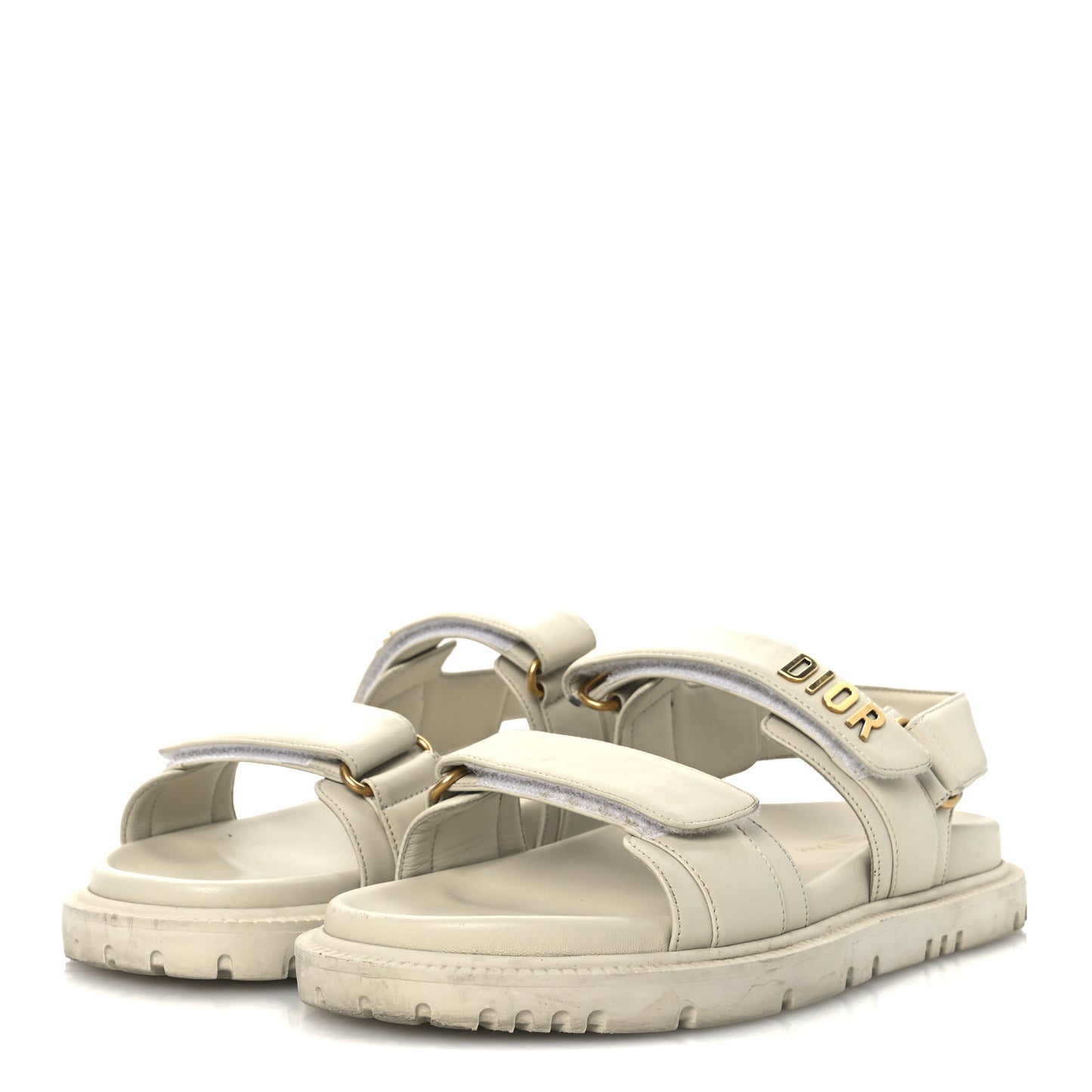Lambskin Dioract 10mm Slide Sandals 40 Off White