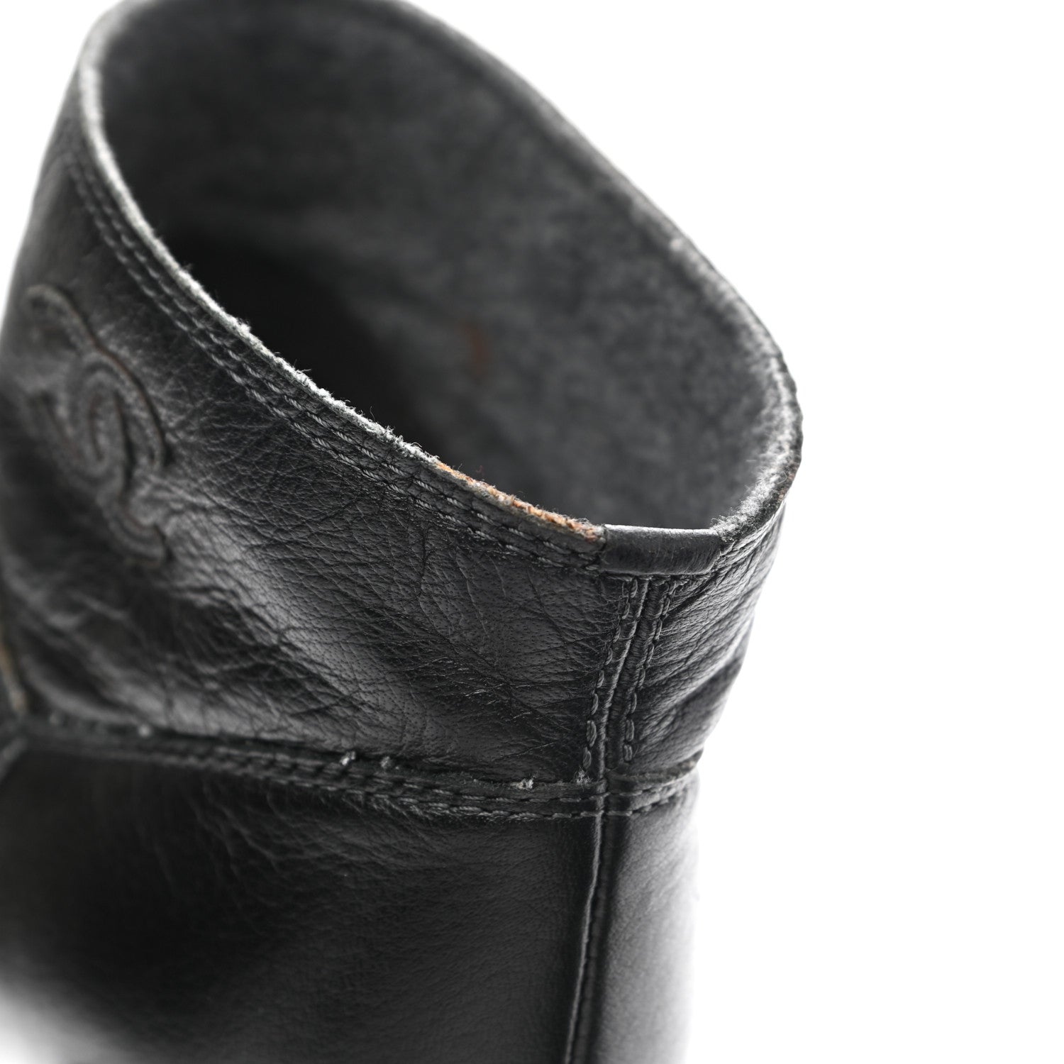 Chanel CC Ankle Boots 38 Black 10 of 12