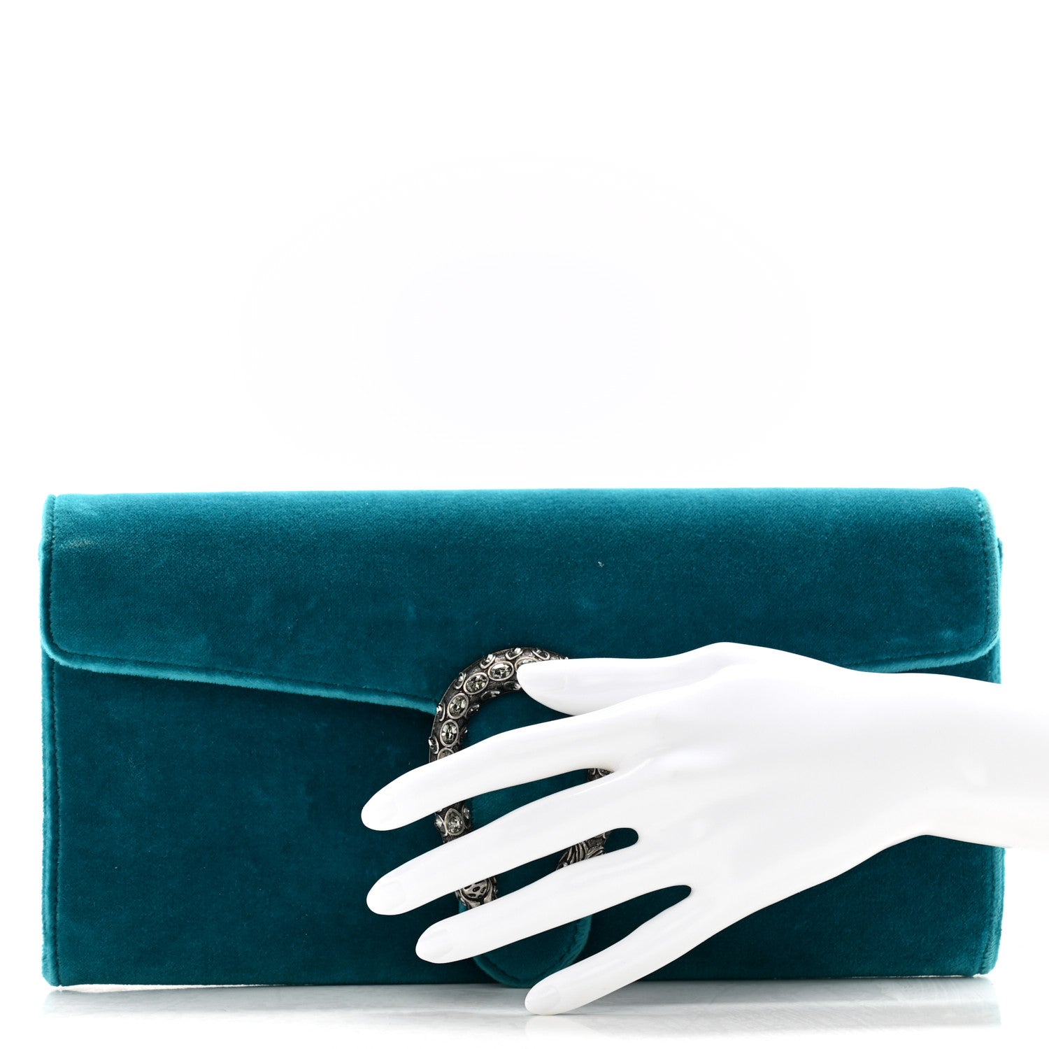 Gucci Velvet Dionysus Clutch Pavone 2 of 10