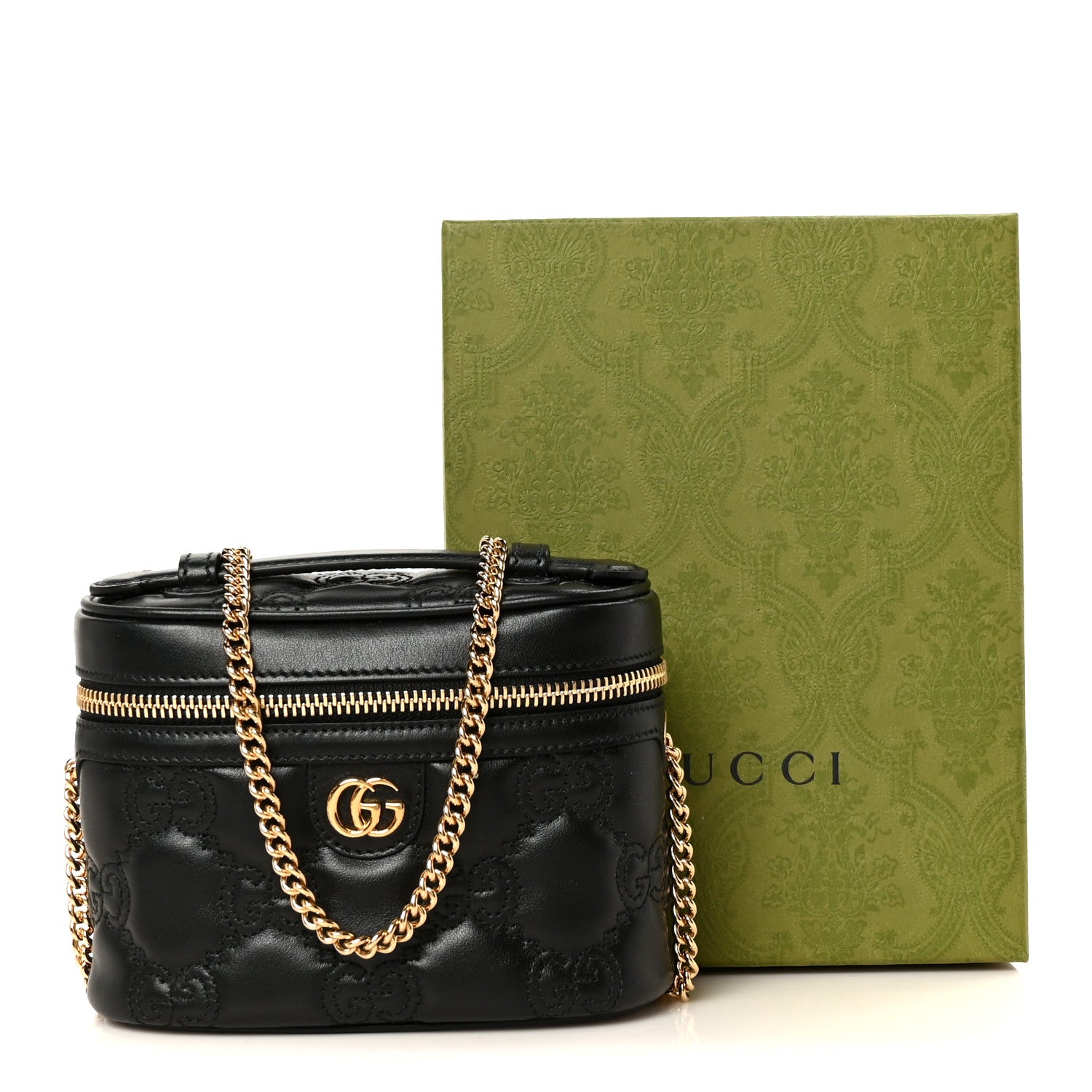 Gucci Calfskin GG Matelasse Mini Top Handle Bag Black 10 of 10