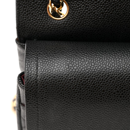 Chanel Caviar Quilted Jumbo Double Flap Black 14 of 15