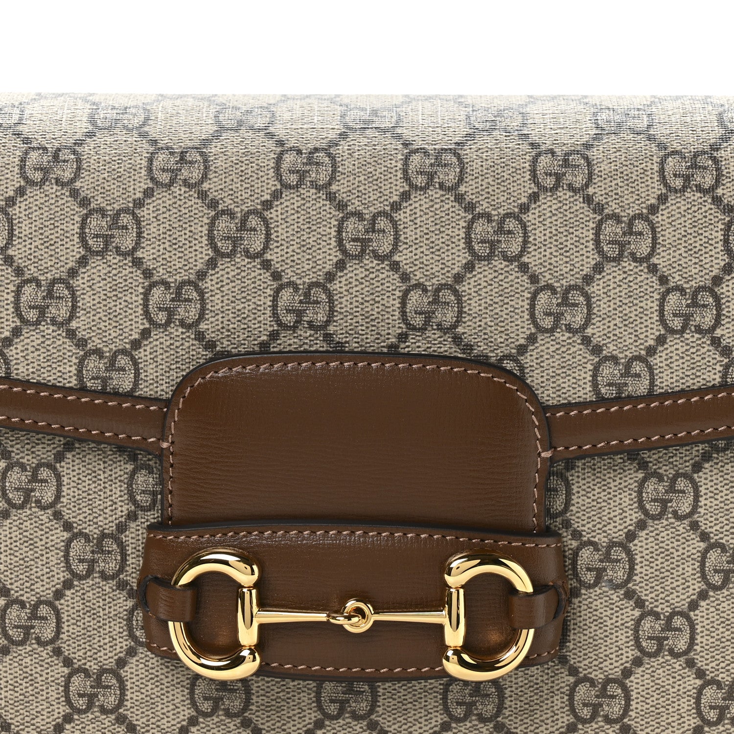Gucci GG Supreme Monogram Horsebit 1955 Shoulder Bag Beige Brown Sugar 15 of 21