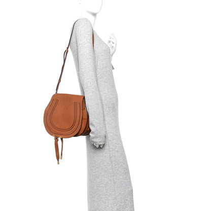 Chloe Calfskin Medium Marcie Round Crossbody Bag Tan 2 of 9
