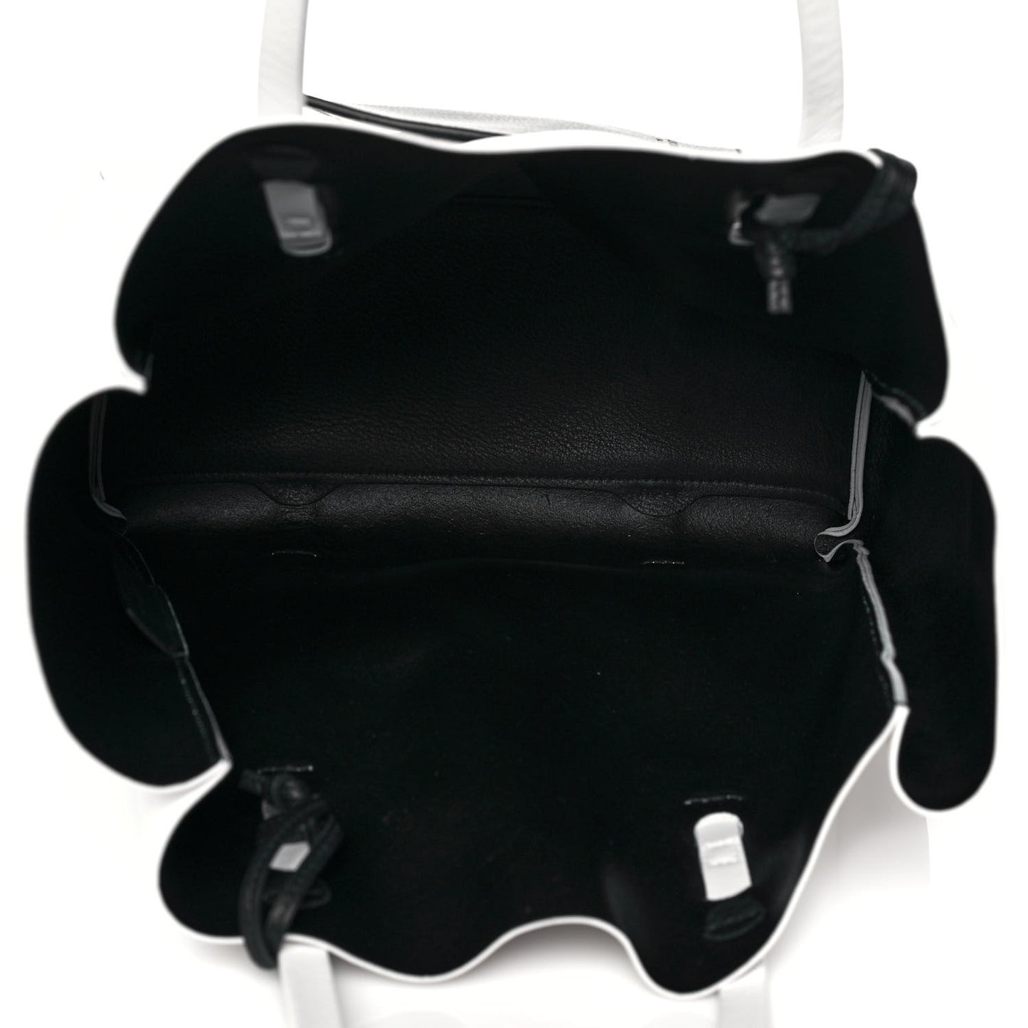 Veau Baltimore Double Sided Small Everyday Tote Optic White Black