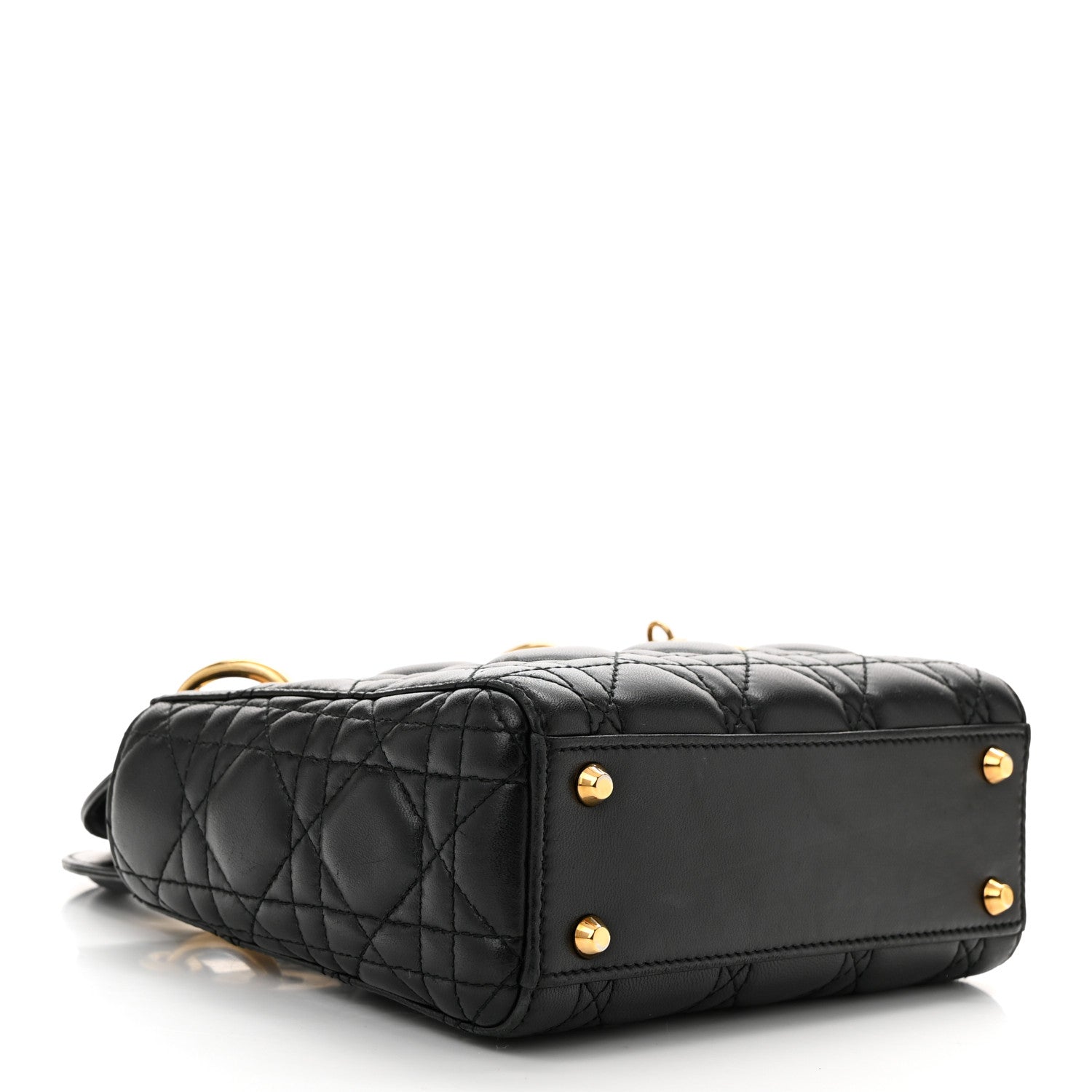 Christian Dior Lambskin Cannage Mini Lady Dior Black 4 of 11