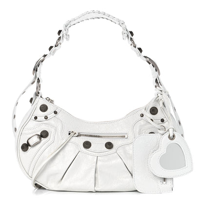 Balenciaga Agneau Arena Small Le Cagole Shoulder Bag Optic White 1 of 9