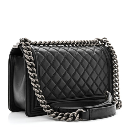Chanel Calfskin Quilted Medium Boy Flap Black 3 of 12