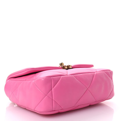 Chanel Lambskin Quilted Medium Chanel 19 Flap Neon Pink 4 of 11