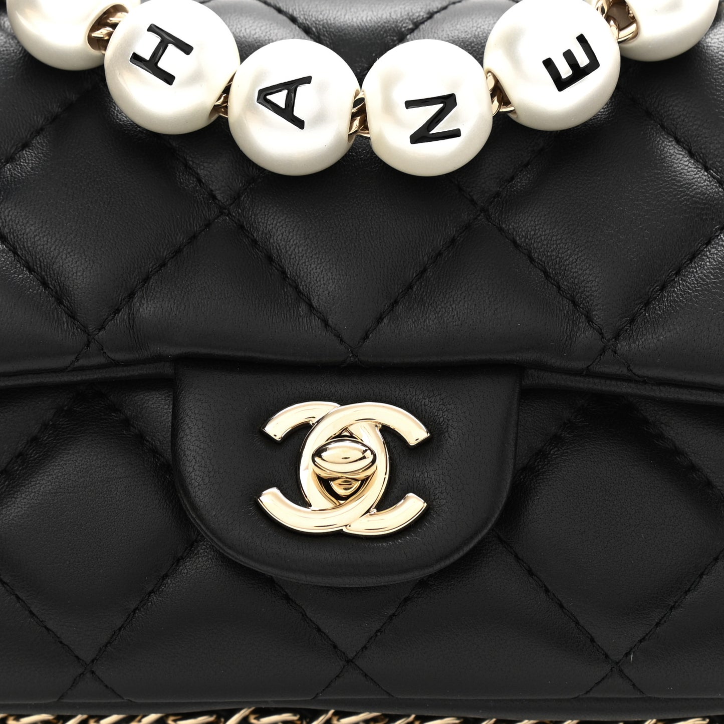 Lambskin Quilted Mini My Precious Flap Black