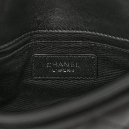 Chanel Calfskin Quilted CC Uniform Flap Belt Bag Black 6 of 14