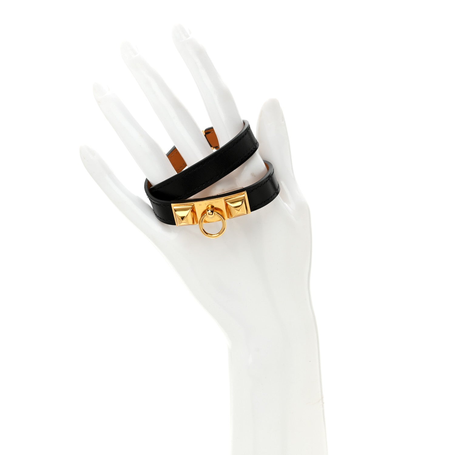 Hermes Swift Rivale Double Tour Bracelet S Black 2 of 7
