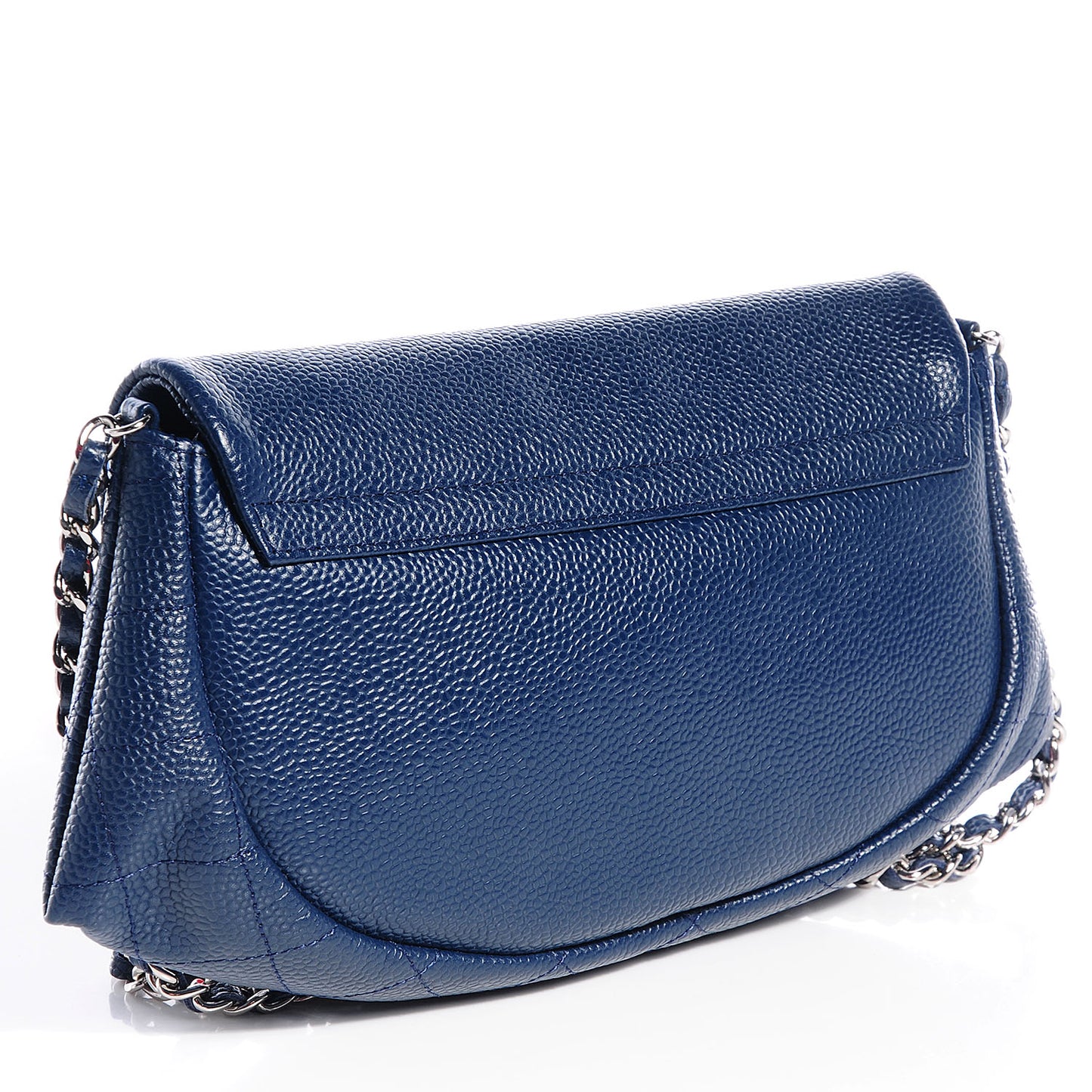 Caviar Half Moon Wallet On Chain WOC Navy Blue