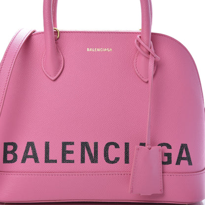 Balenciaga Signature Grained Calfskin S Ville Top Handle Bag Rose Bubblegum Black 8 of 13
