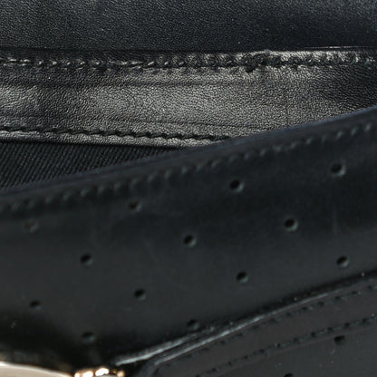 Gucci Calfskin Perforated GG Pochette Black 12 of 19