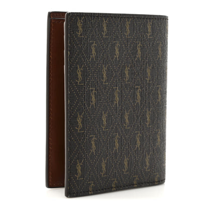 Saint Laurent Classic Toile Monogram Bi-Fold Wallet Brown 3 of 8