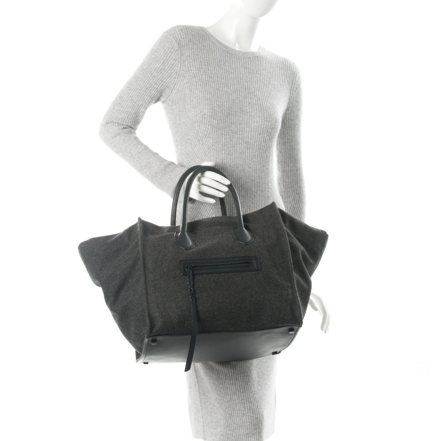 Celine Felt Medium Phantom Luggage Grey 2 of 7