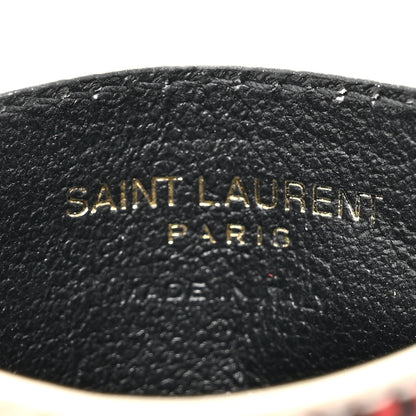 Saint Laurent Calfskin Monogram Cherry Credit Card Case 6 of 9