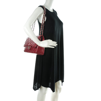 Chanel Caviar Quilted Jumbo Double Flap Dark Red 2 of 9