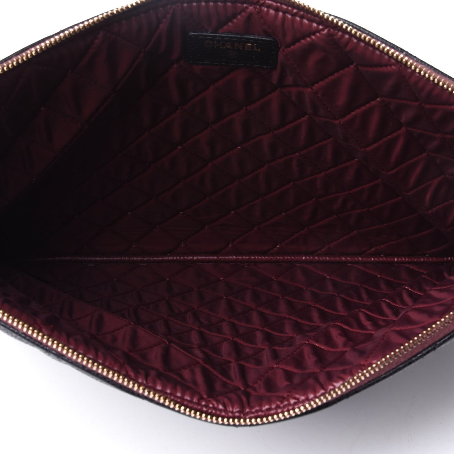 Caviar Quilted Large Cosmetic Case Black