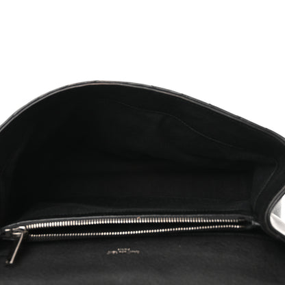 Saint Laurent Sheepskin Matelasse Chevron Monogram Large College Satchel Black 5 of 9