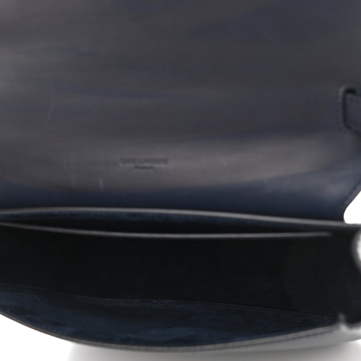 Smooth Calfskin Monogram Medium Kaia Satchel Deep Marine