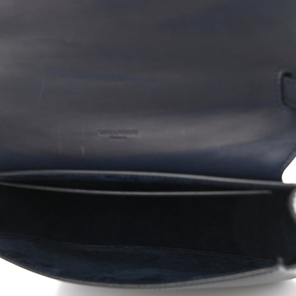 Saint Laurent Smooth Calfskin Monogram Medium Kaia Satchel Deep Marine 5 of 14